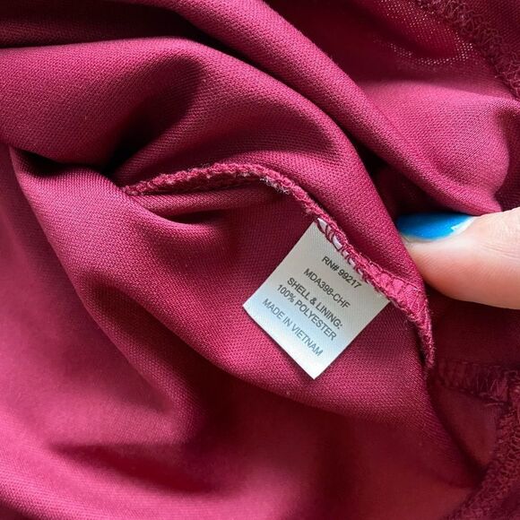 Charming Charlie Maroon Cocktail Dress Size Small - Picture 10 of 10
